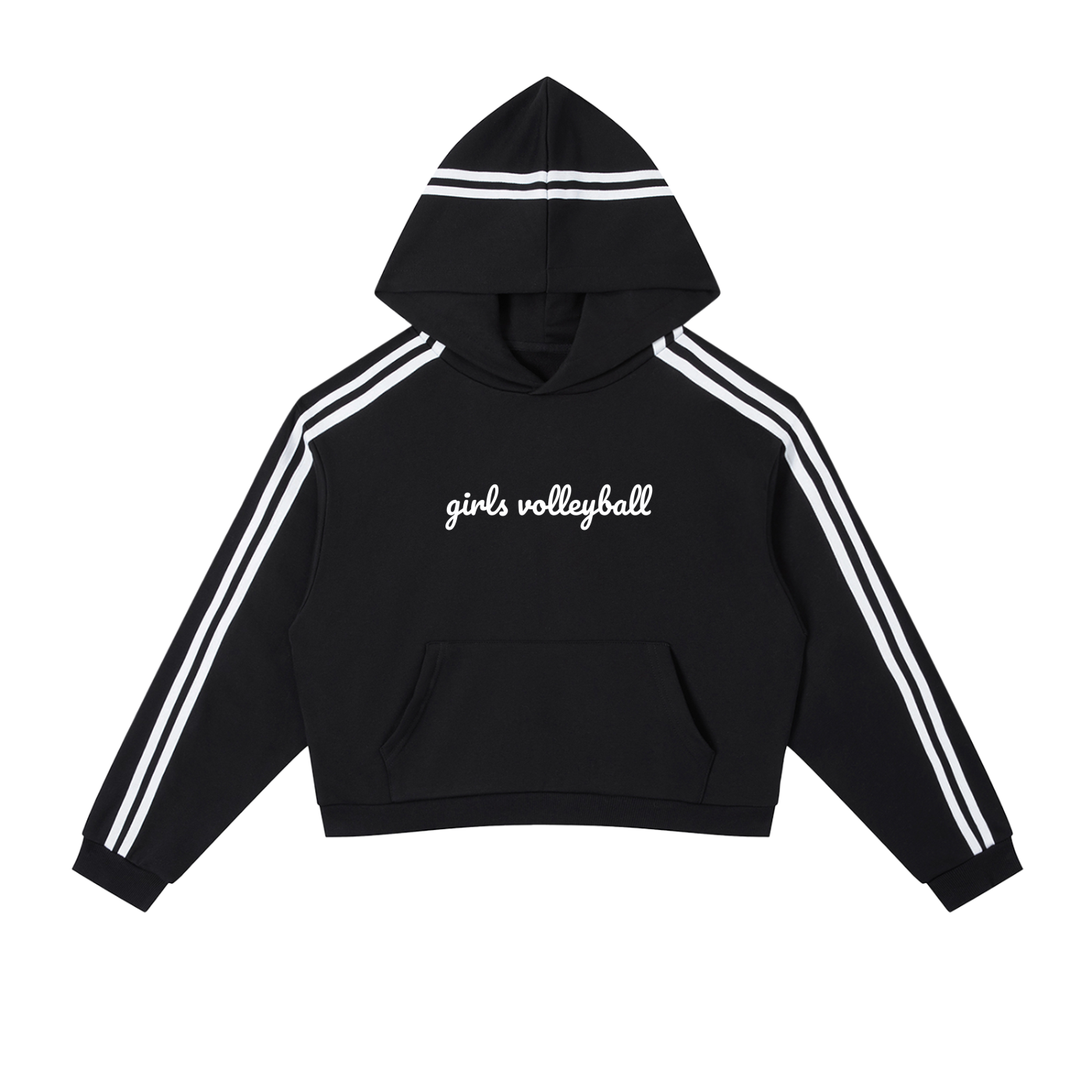 GS Volleyball Contrast Side Stripe Cropped Hoodie