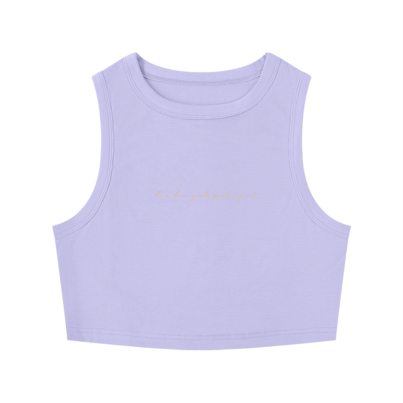 GS Active Live Love Women's Tight Crewneck Crop Tank Top