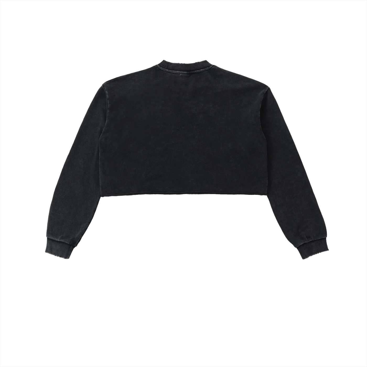 GS Volleyball Snow Washed Raw Edge Cropped Sweatshirt
