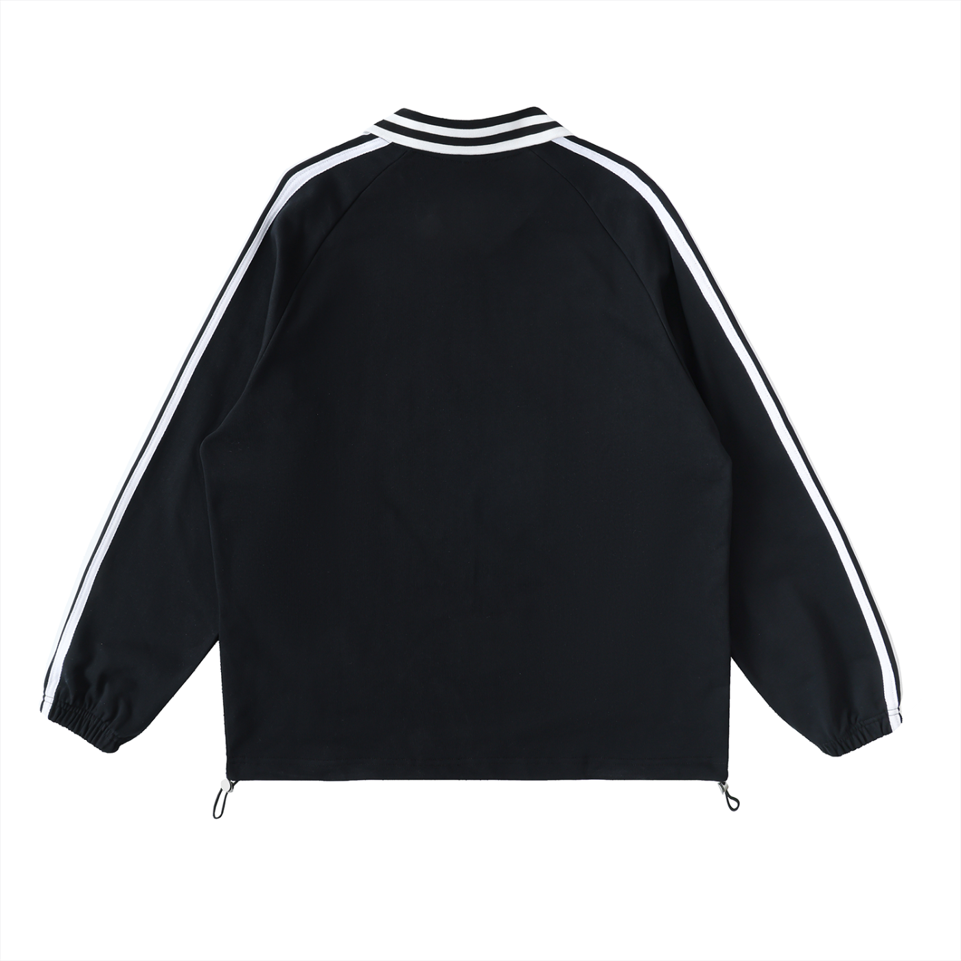 GS Basketball Contrast Striped Lapel Collar Sweatshirt