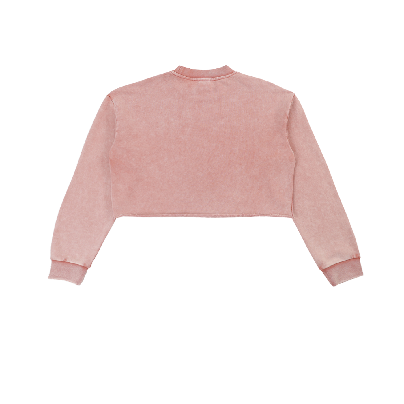 GS Volleyball Snow Washed Raw Edge Cropped Sweatshirt