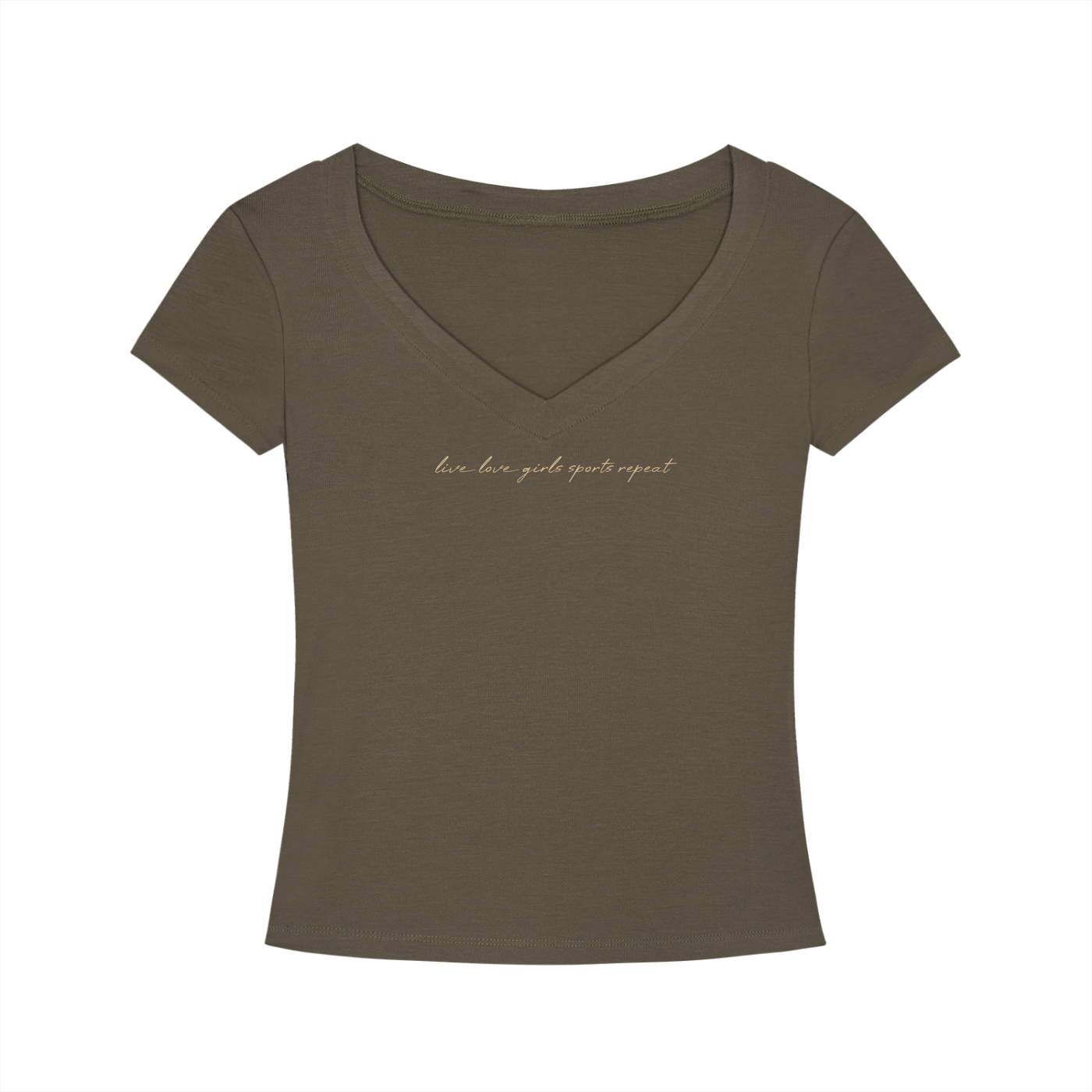 GS Active Live Love Tencel Slim Fit V-Neck T-Shirt