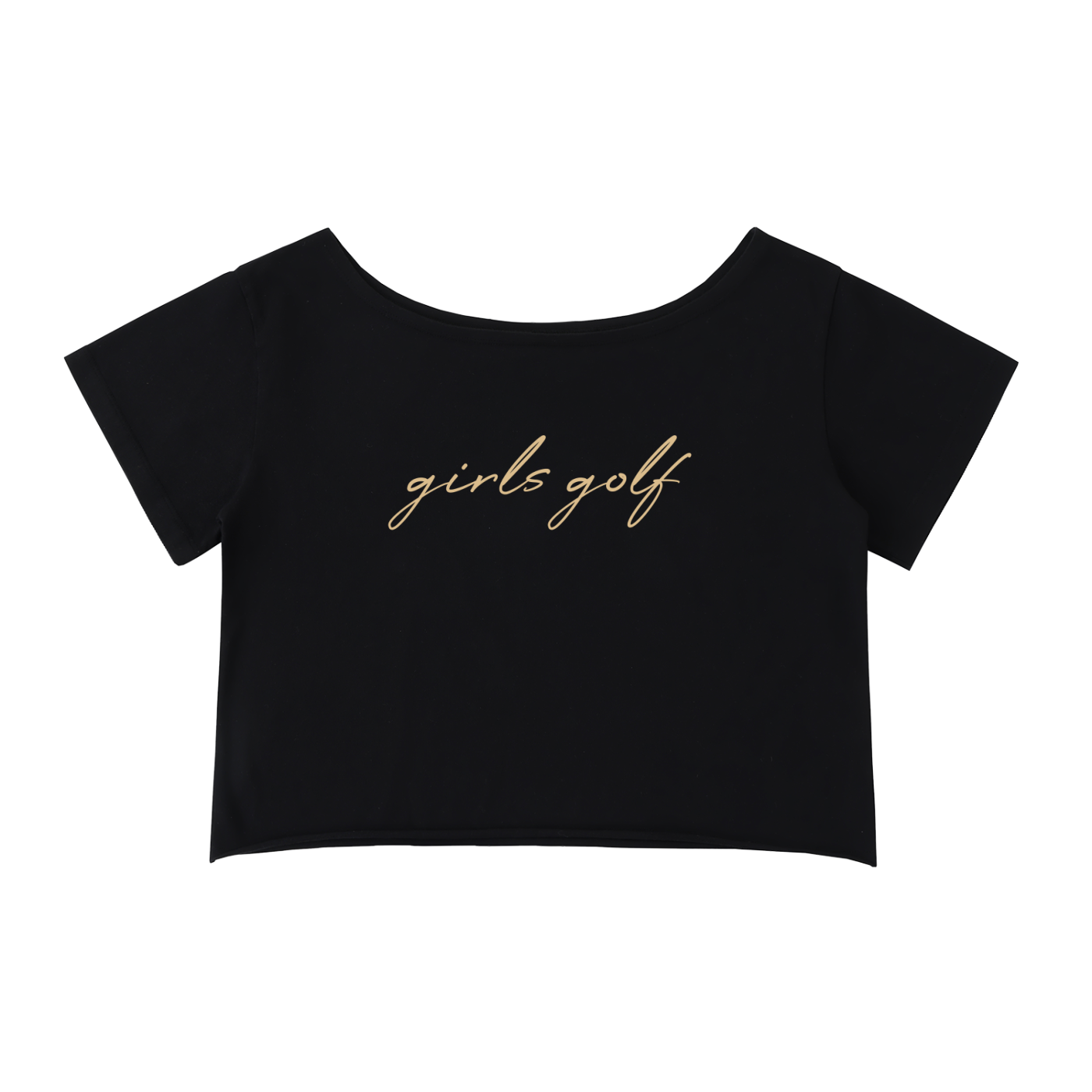GS Golf Off-Shoulder Rolled Hem Cotton T-Shirt