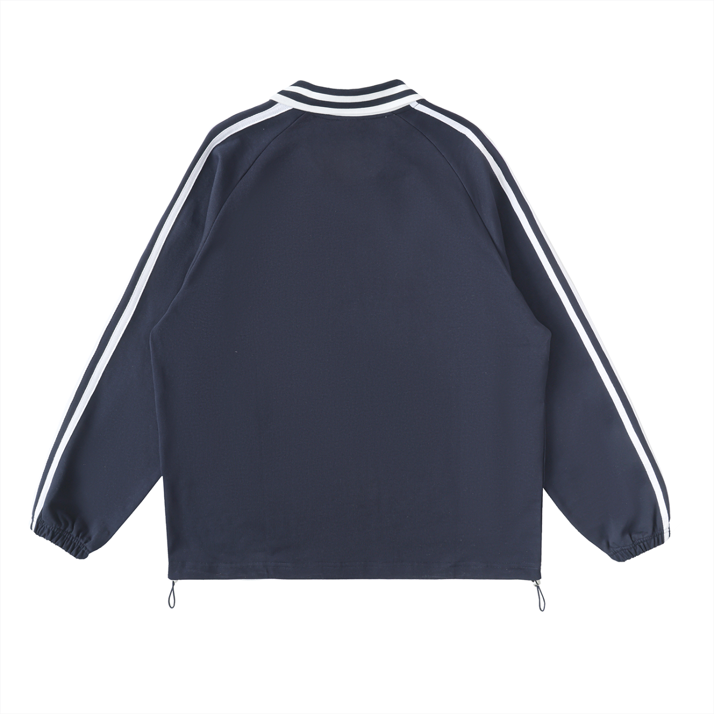 GS Basketball Contrast Striped Lapel Collar Sweatshirt