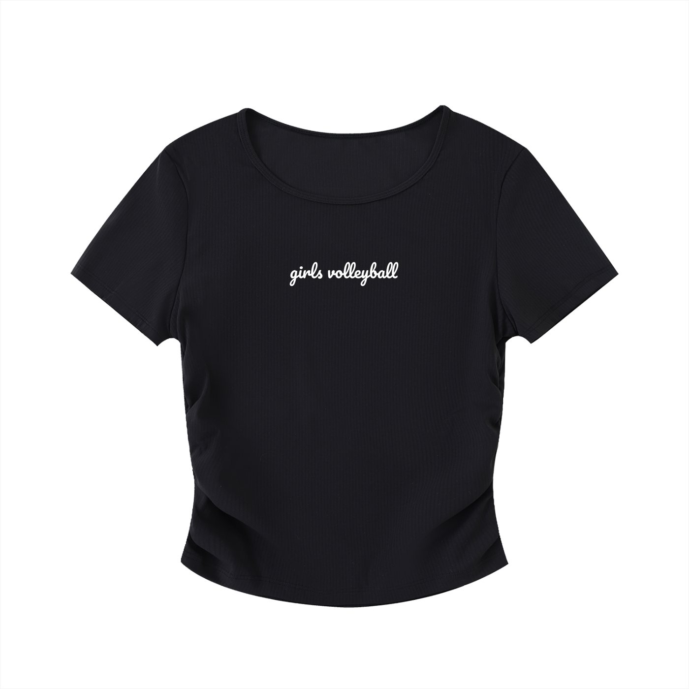 GS Volleyball Ruched Bodycon Crop Top