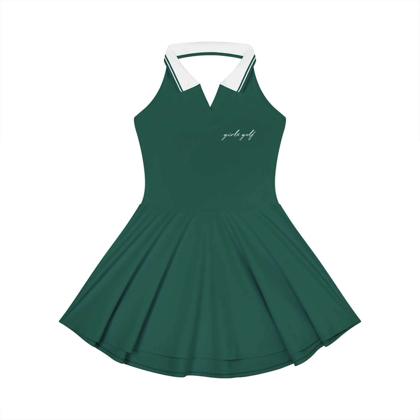 GS Golf Women's Collared Halter A-Line Tennis Dress
