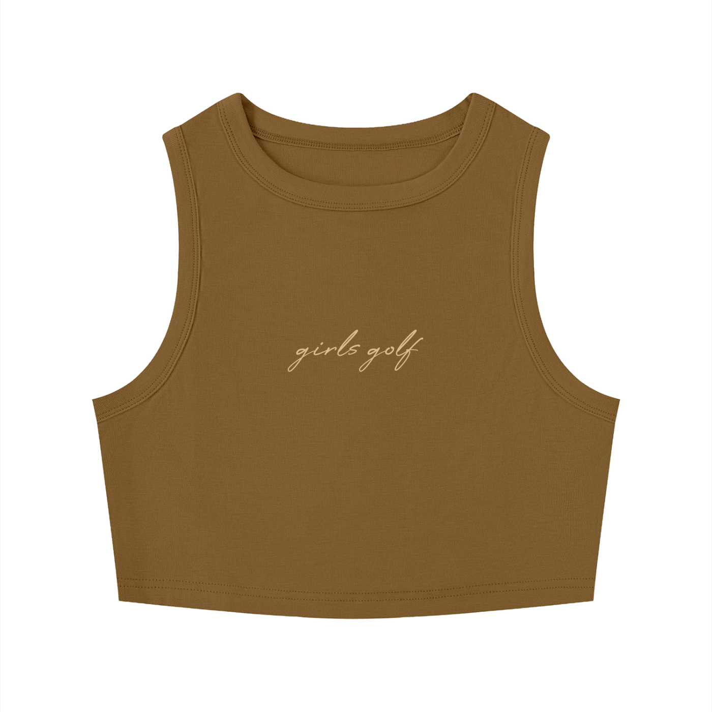 GS Golf Women's Tight Crewneck Crop Tank Top