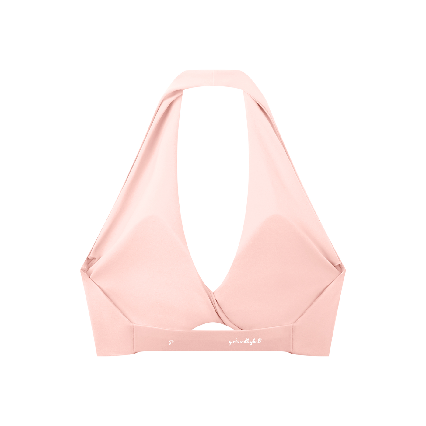 GS Volleyball Women's Pleated Halter Sports Bra