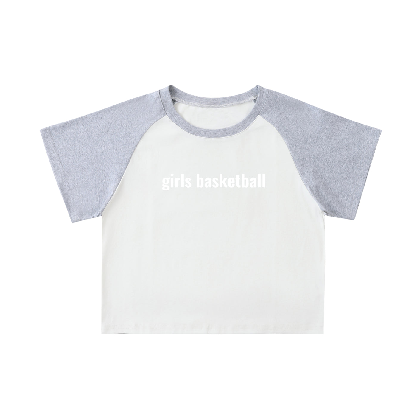 GS Basketball Color-Blocked Raglan Sleeve Crop Top