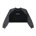 GS Soccer Raw-Hem Color-Block Raglan Crop Sweatshirt