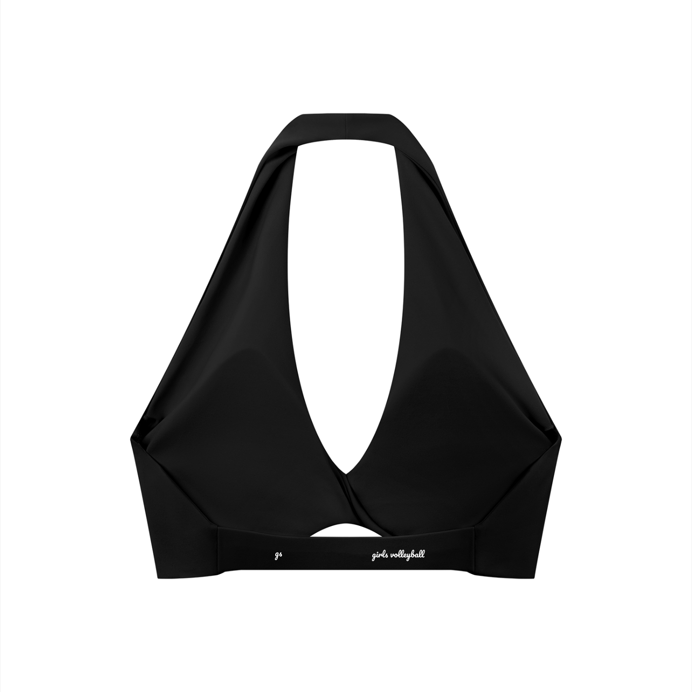 GS Volleyball Women's Pleated Halter Sports Bra