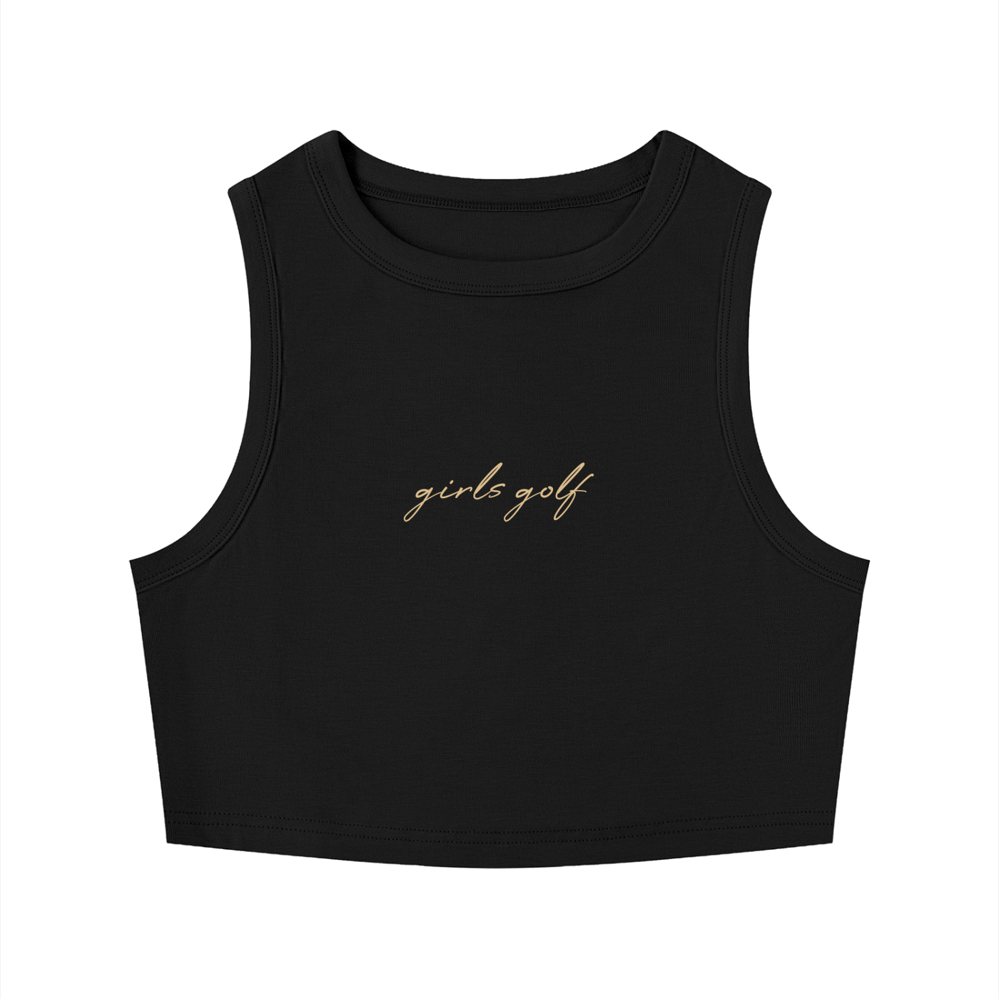 GS Golf Women's Tight Crewneck Crop Tank Top
