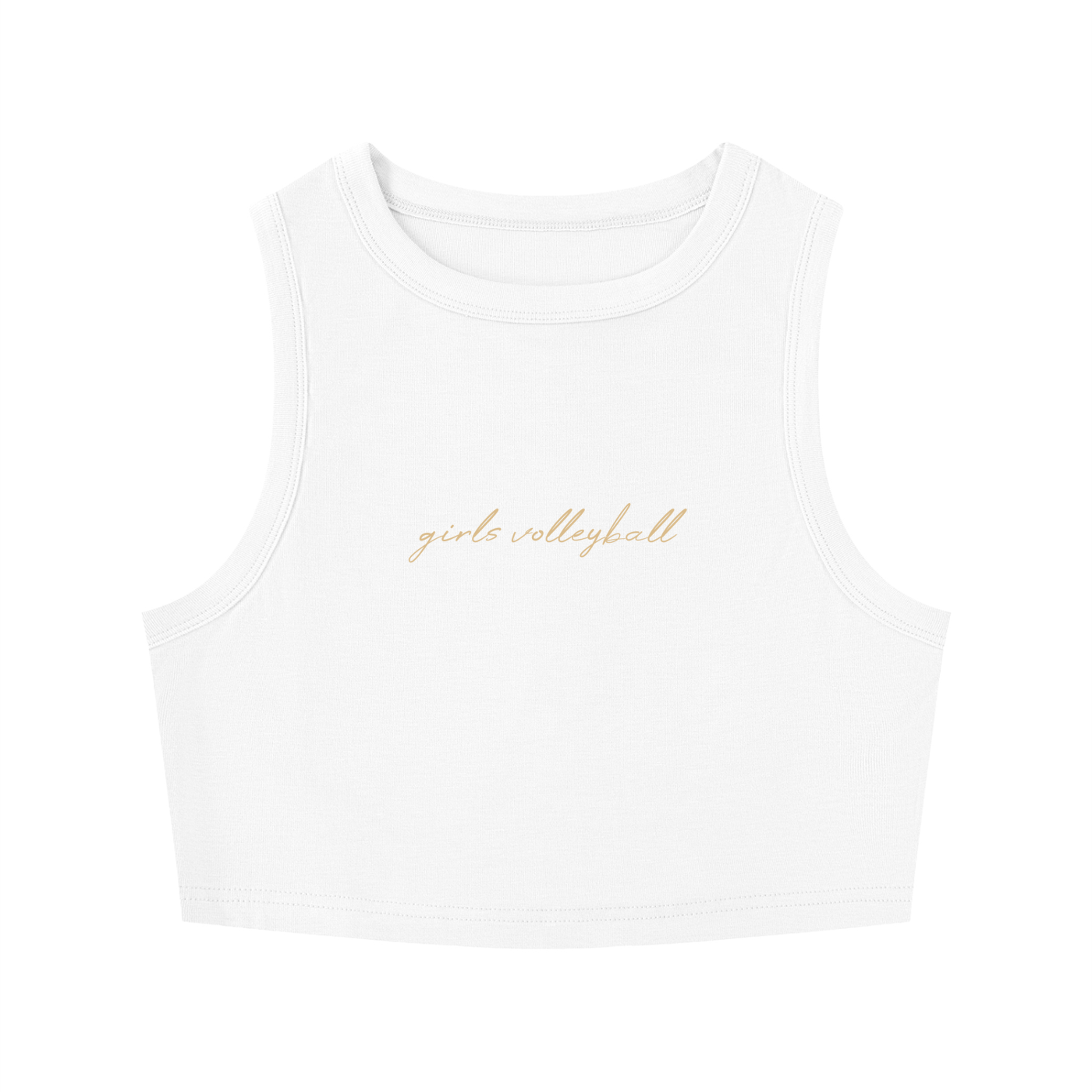 GS Volleyball Women's Tight Crewneck Crop Tank Top