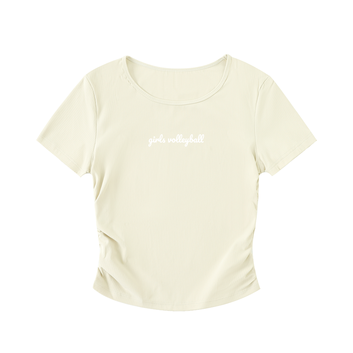 GS Volleyball Ruched Bodycon Crop Top
