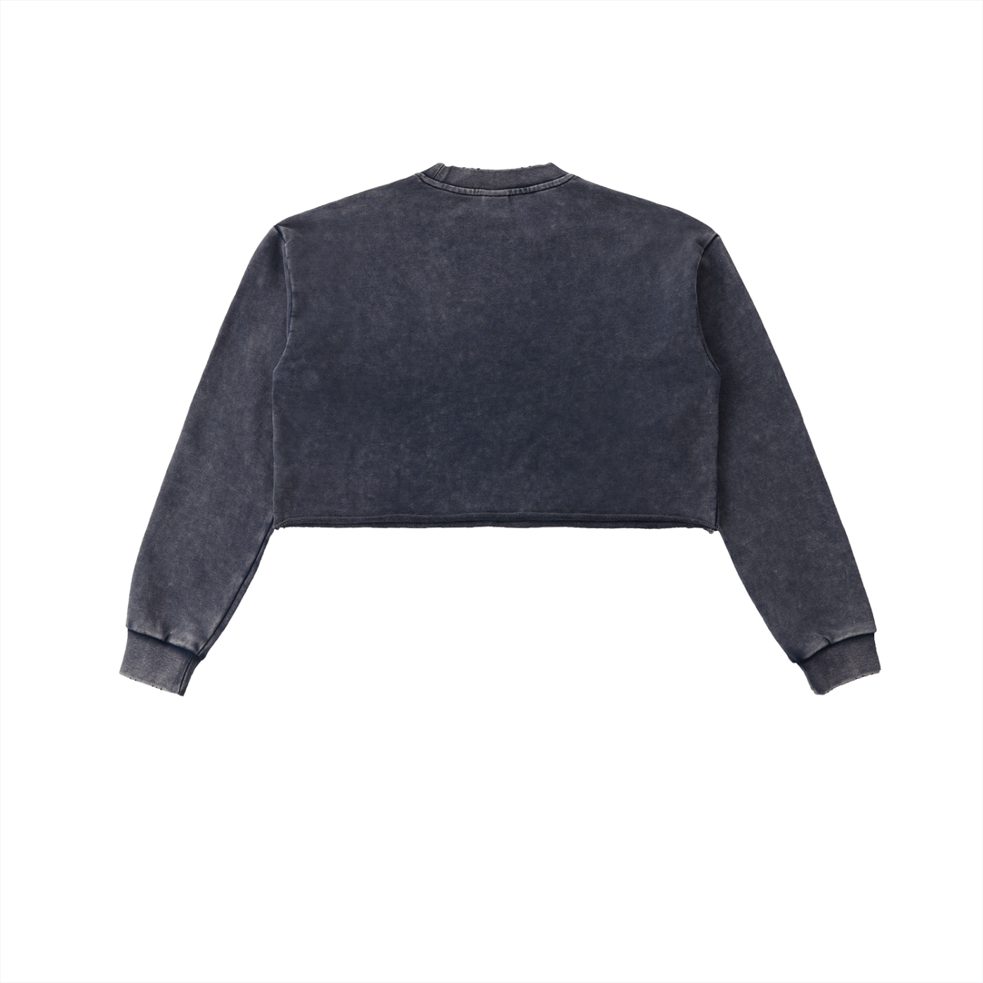 GS Volleyball Snow Washed Raw Edge Cropped Sweatshirt