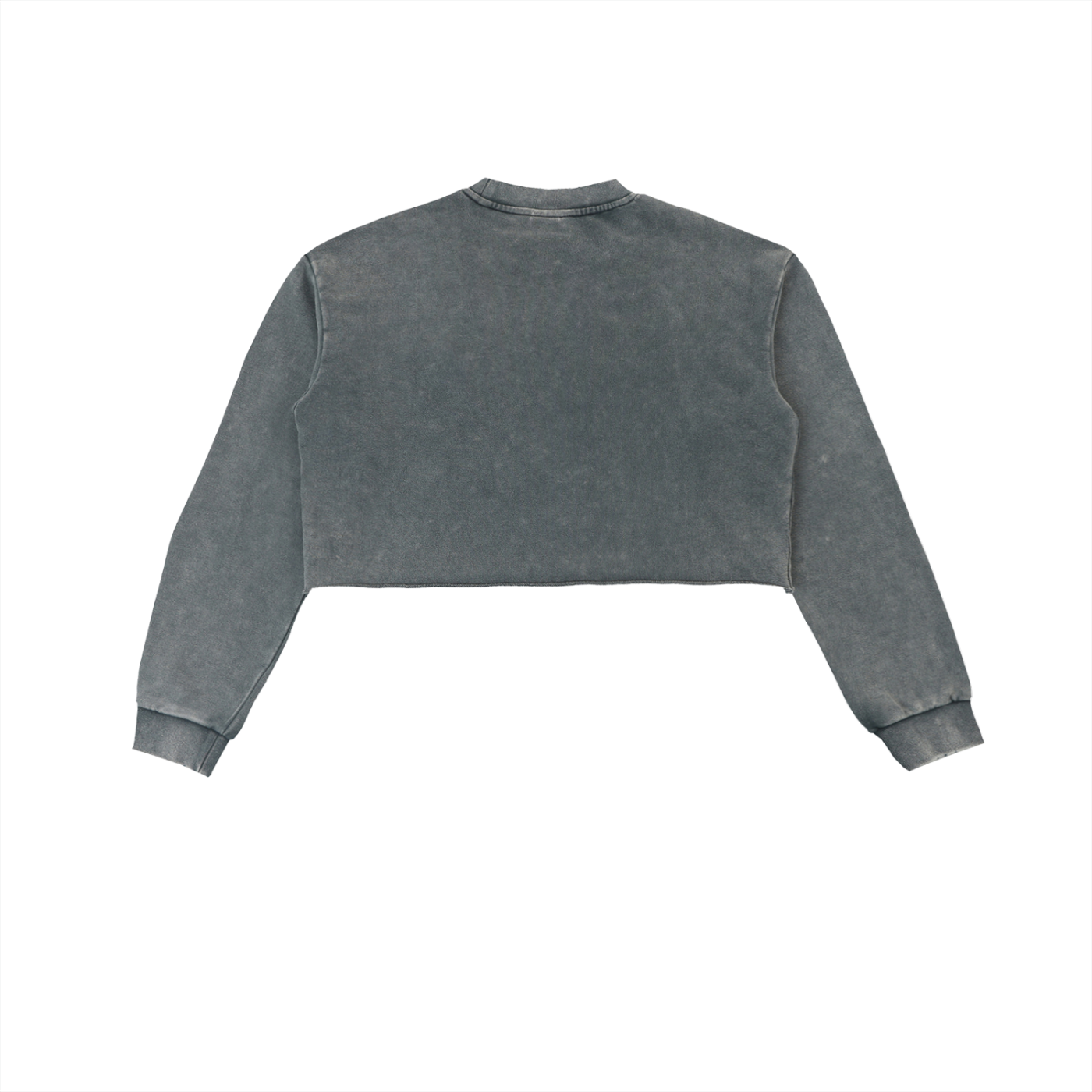GS Volleyball Snow Washed Raw Edge Cropped Sweatshirt