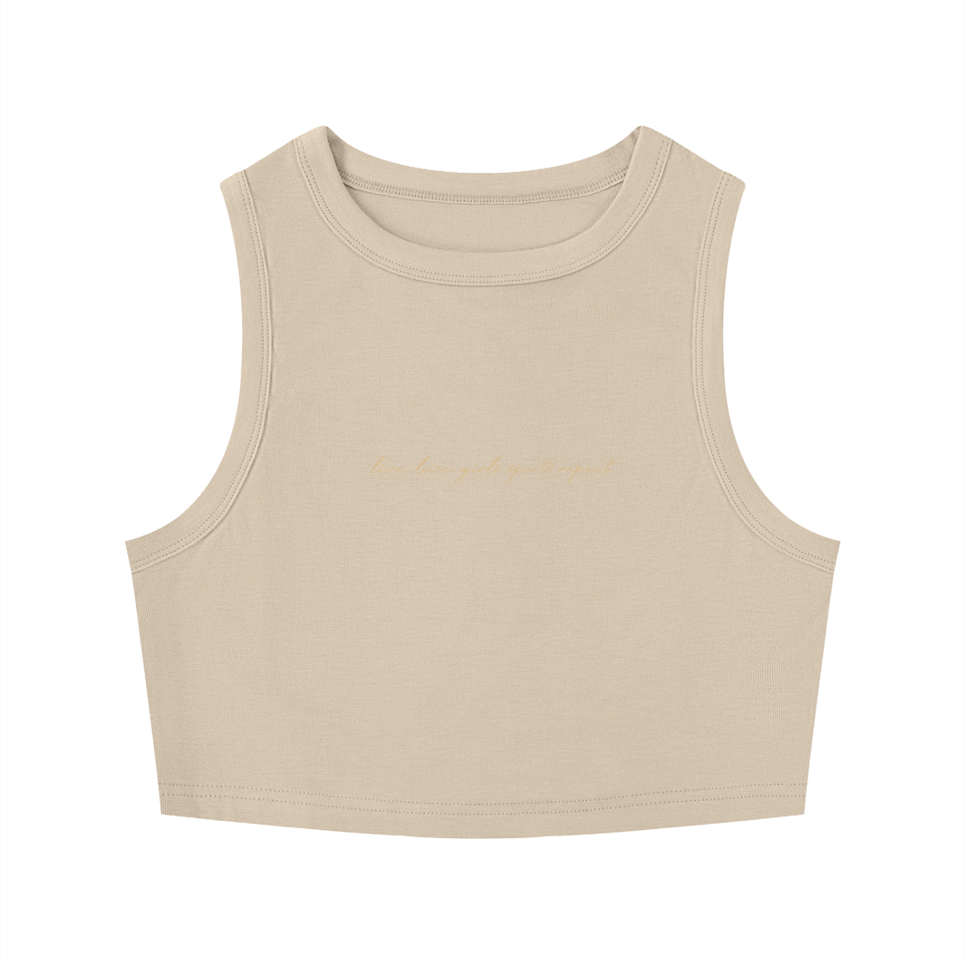 GS Active Live Love Women's Tight Crewneck Crop Tank Top