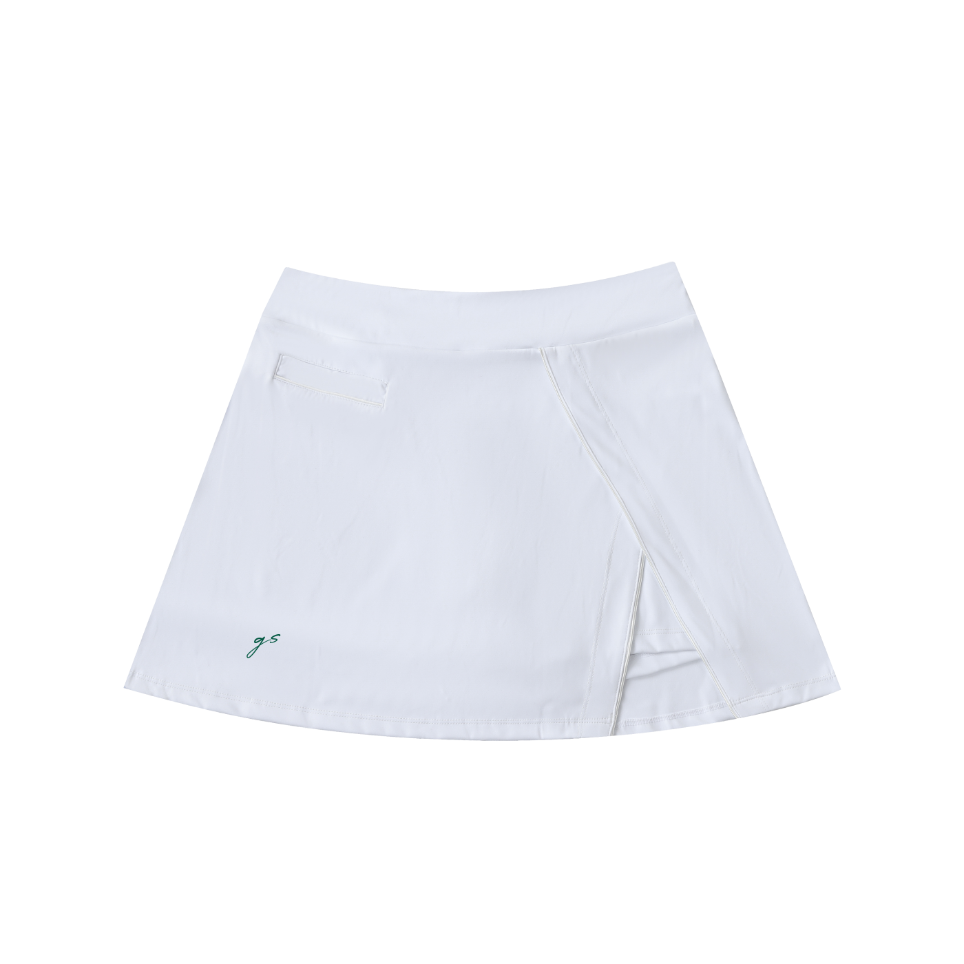 High-Waist Pocketed A-Line Skirt