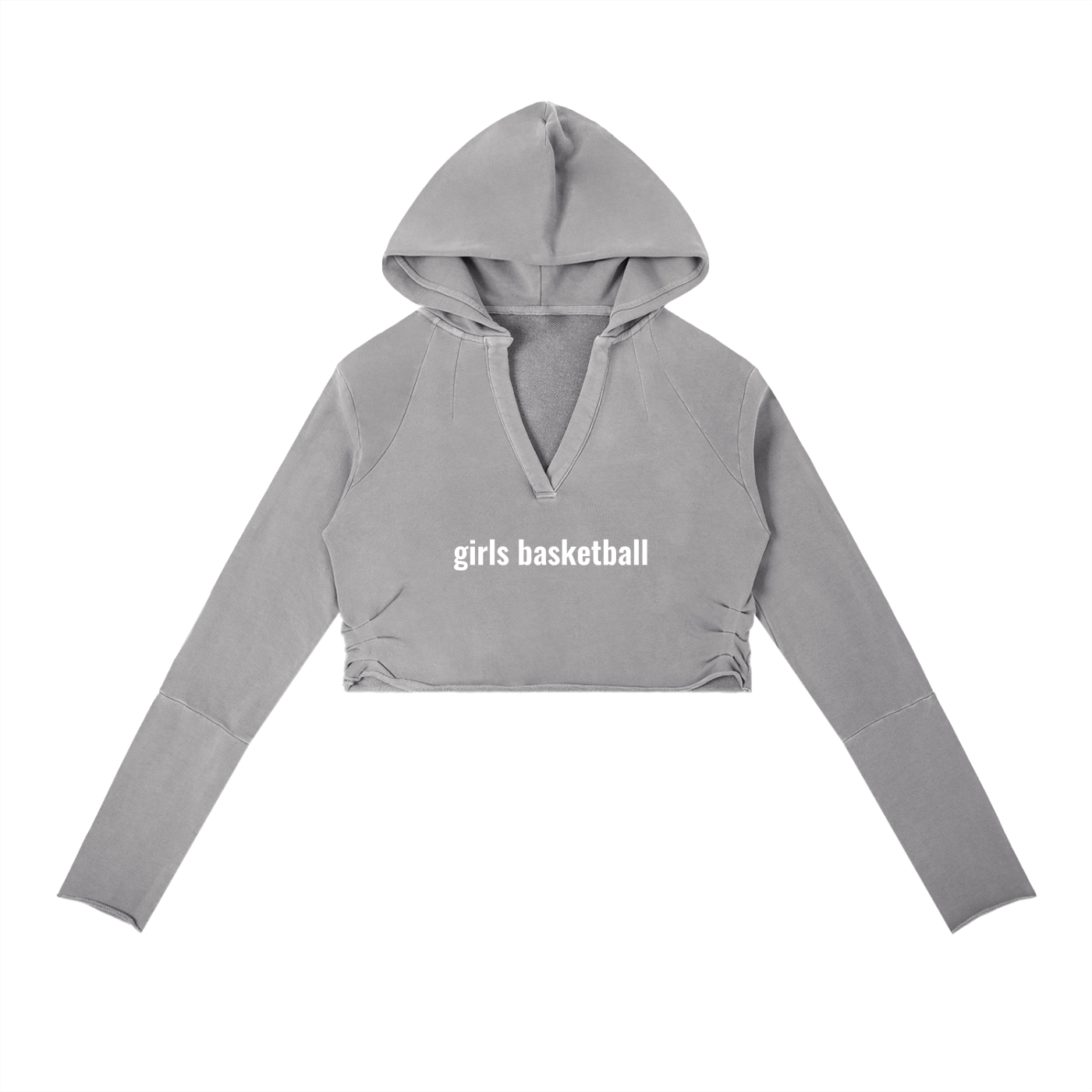 GS Basketball Vintage Washed Raw Edge Hoodie