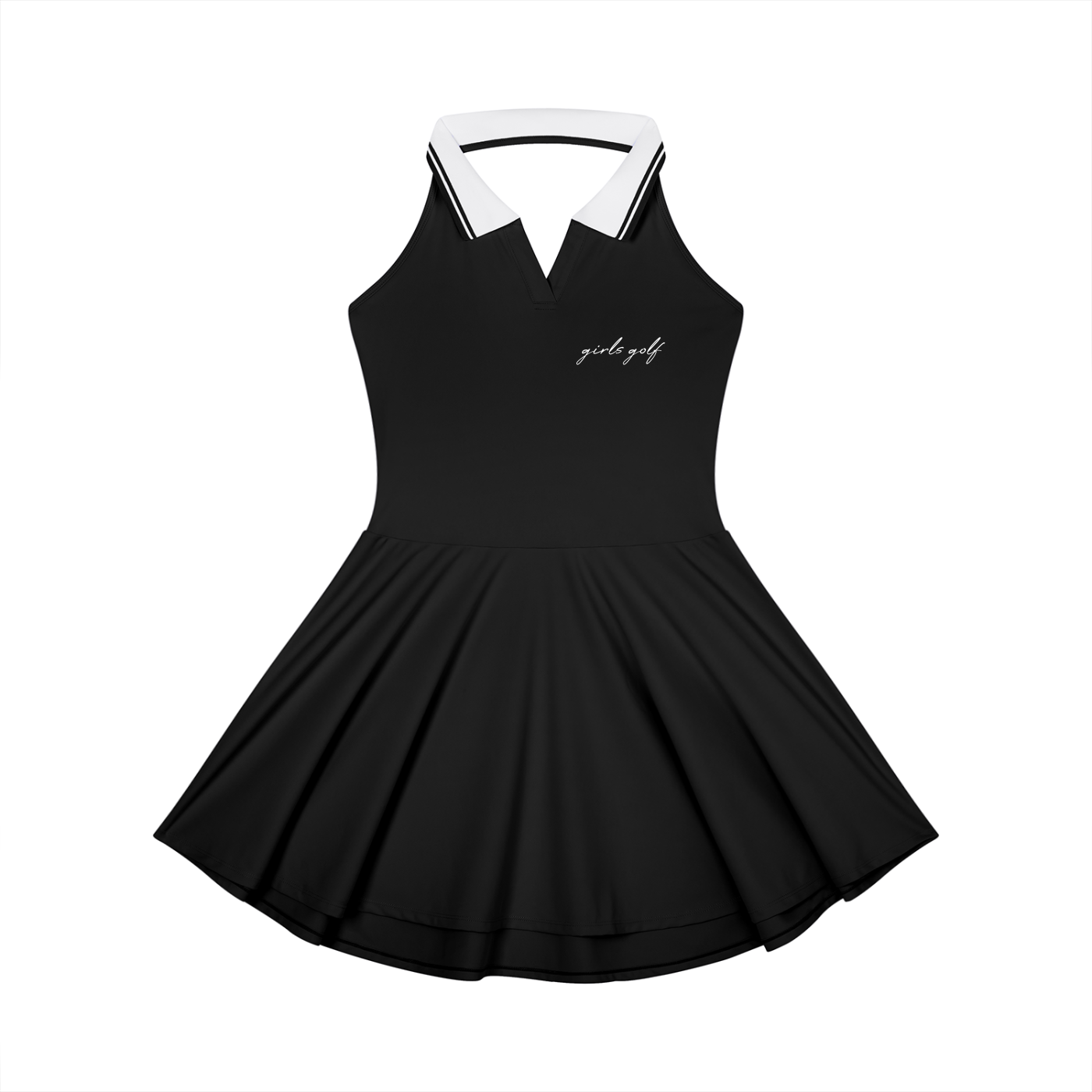 GS Golf Women's Collared Halter A-Line Tennis Dress