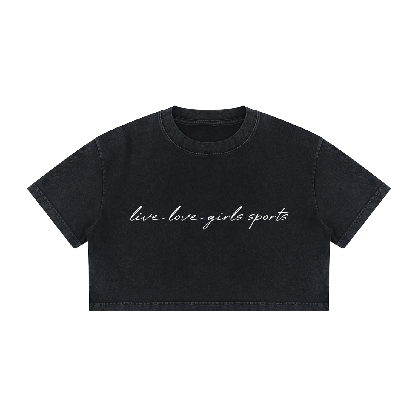 GS Soccer Women's Mineral Wash Cotton Crop T-Shirt