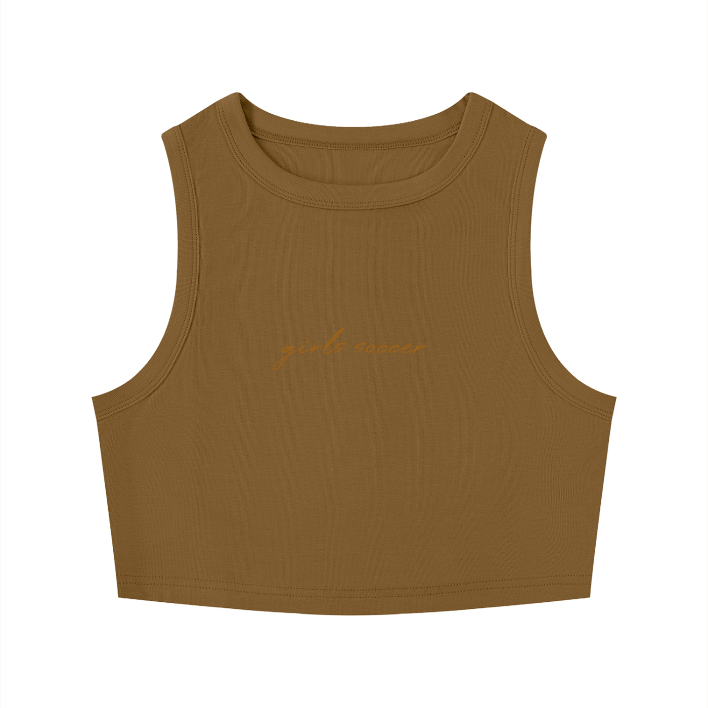 GS Soccer Women's Tight Crewneck Crop Tank Top