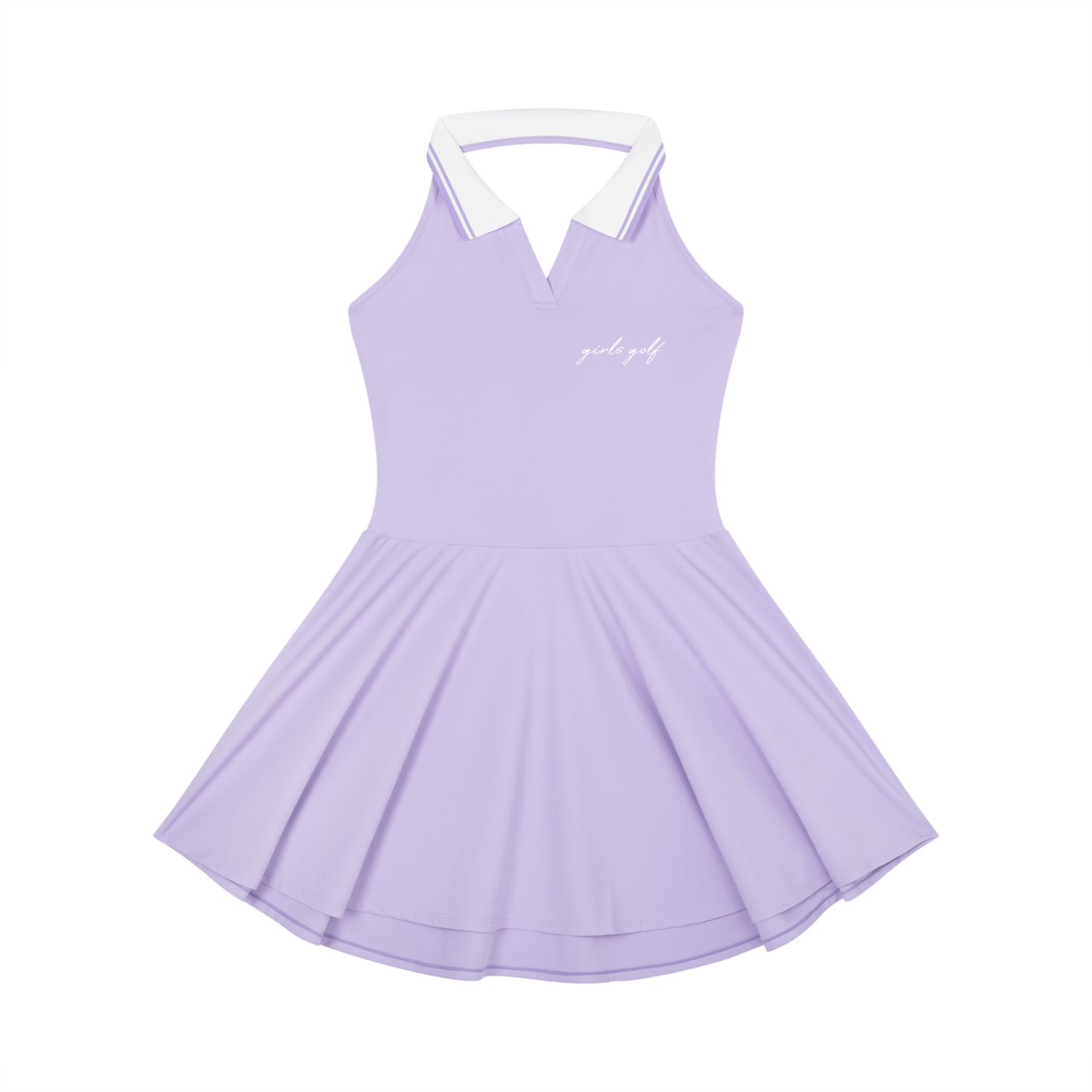 GS Golf Women's Collared Halter A-Line Tennis Dress