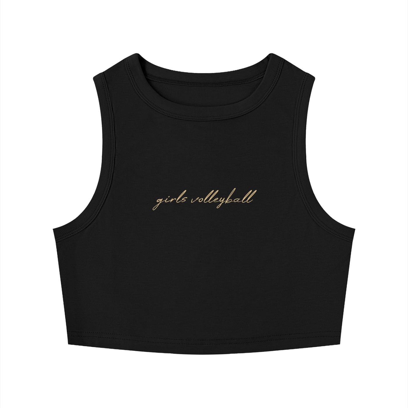 GS Volleyball Women's Tight Crewneck Crop Tank Top