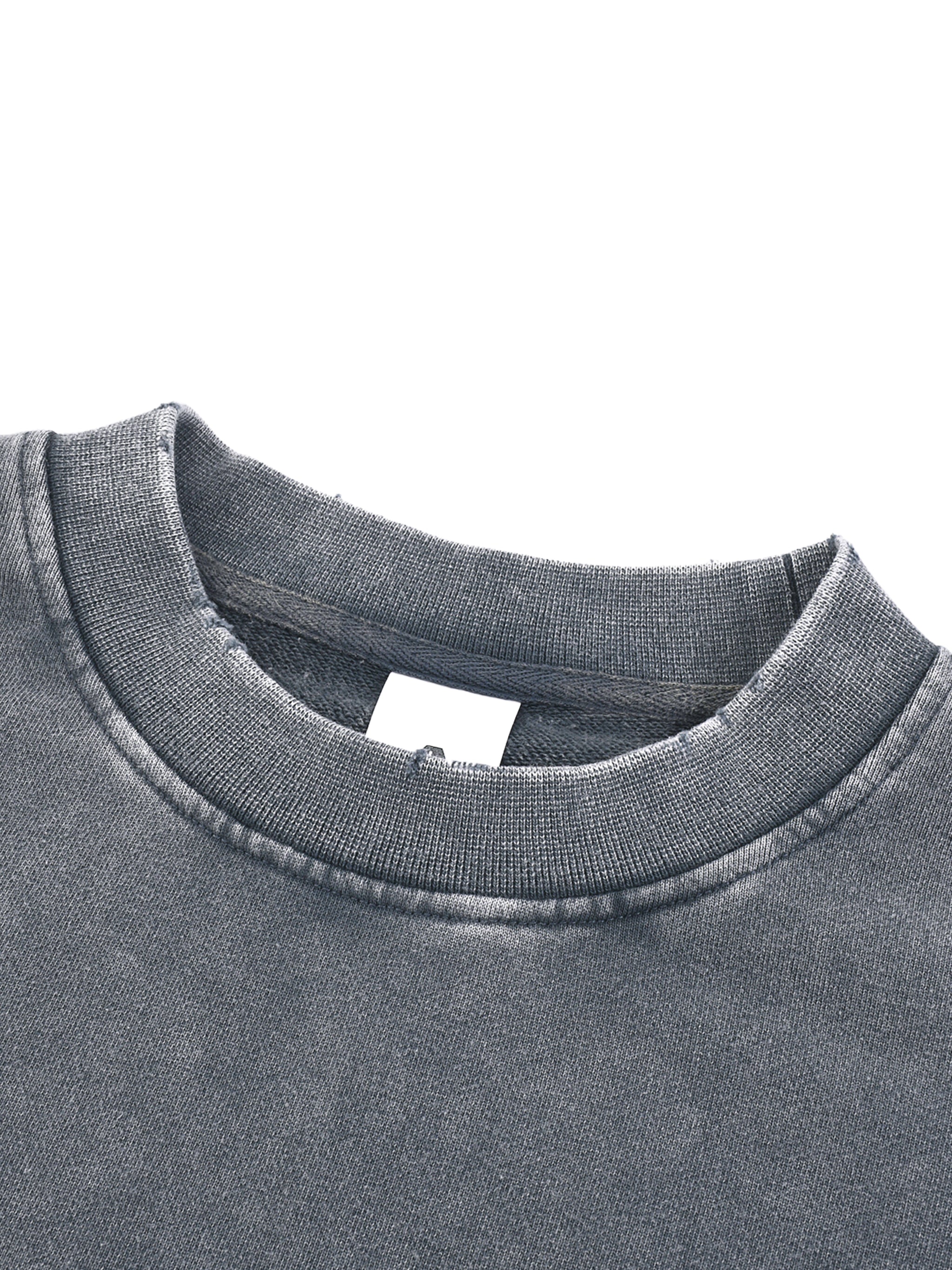 GS Volleyball Snow Washed Raw Edge Cropped Sweatshirt