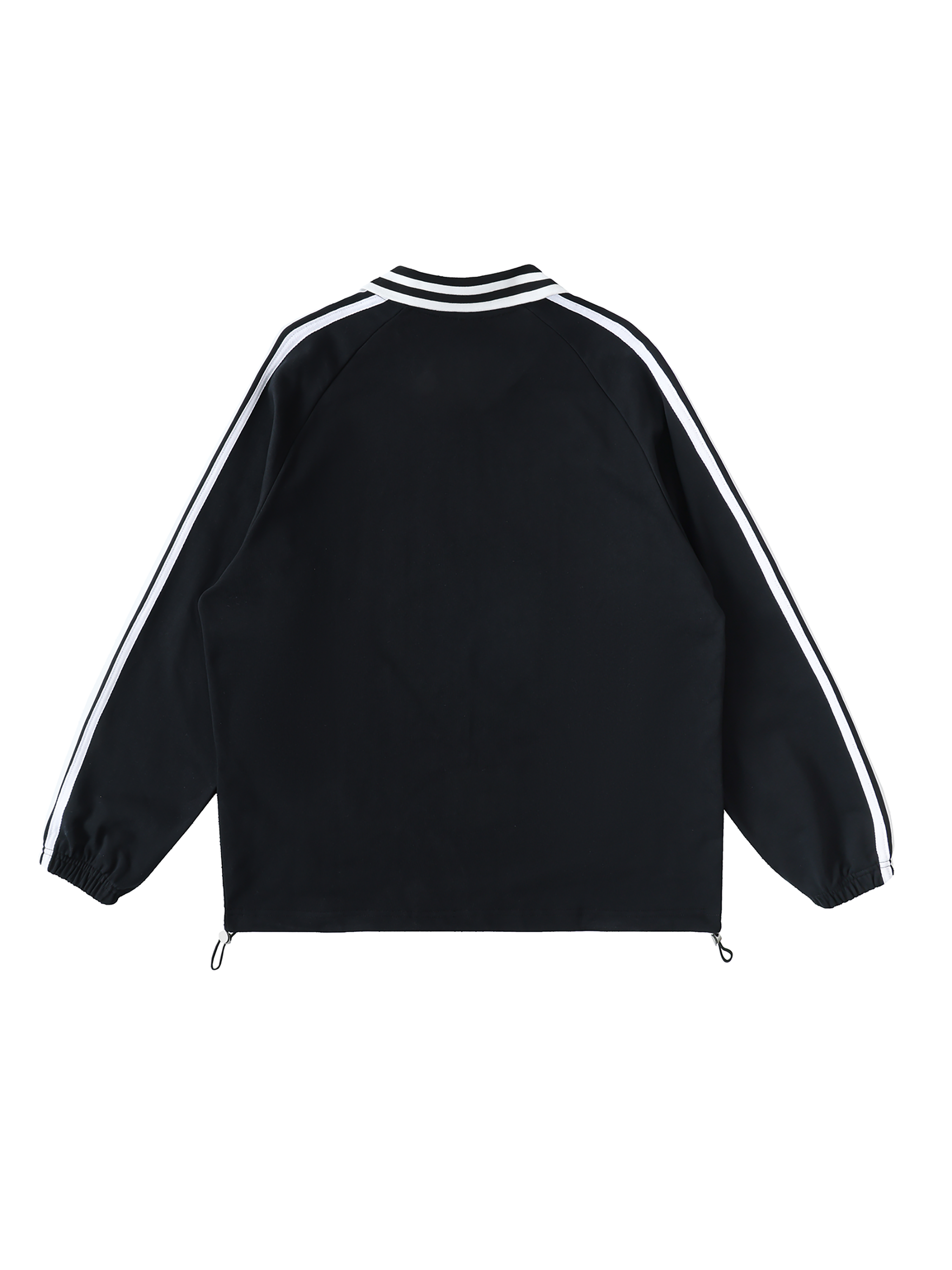 GS Basketball Contrast Striped Lapel Collar Sweatshirt