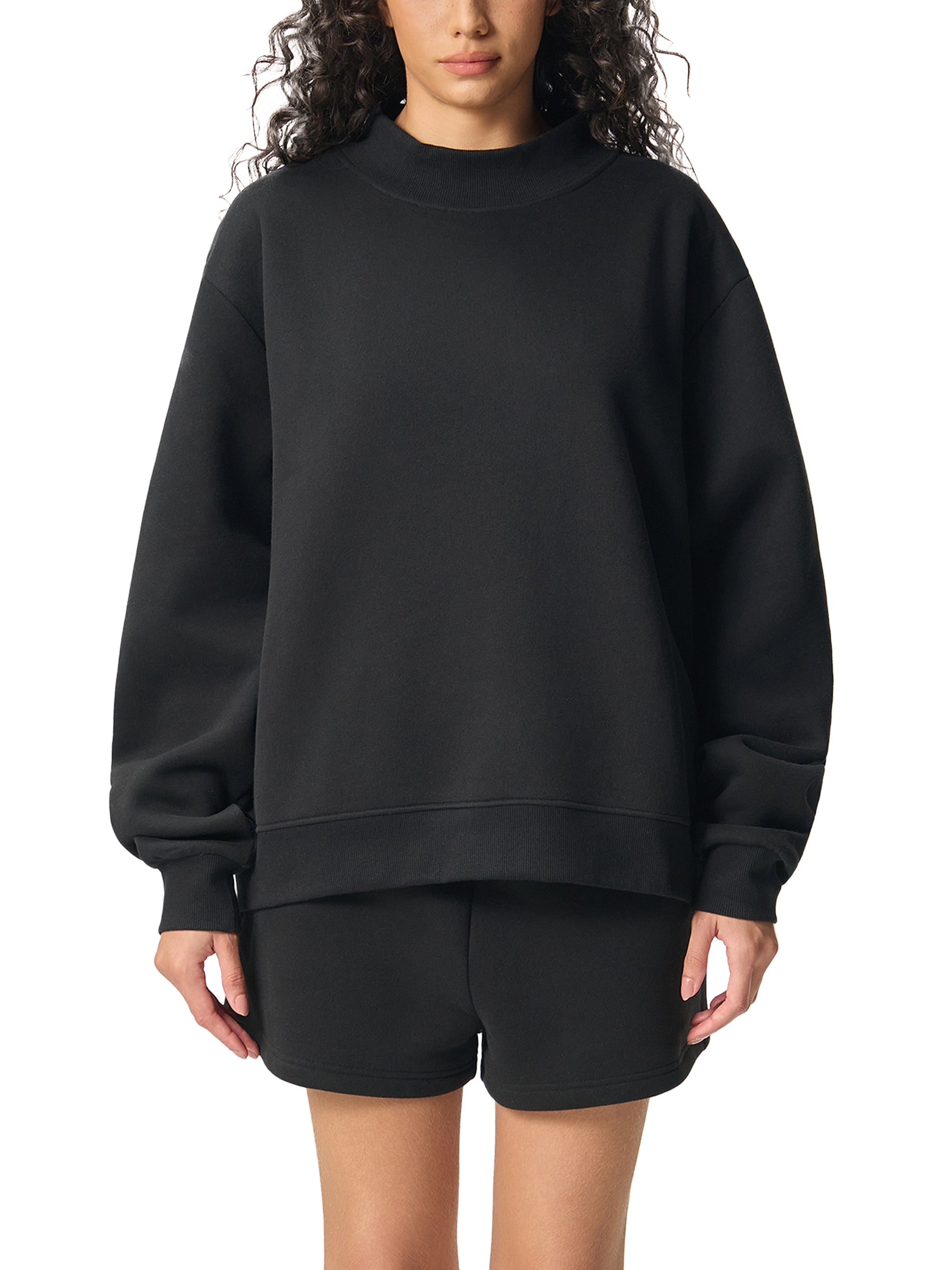 GS Basketball Essential Fleece Mock-Neck Crew Sweatshirt